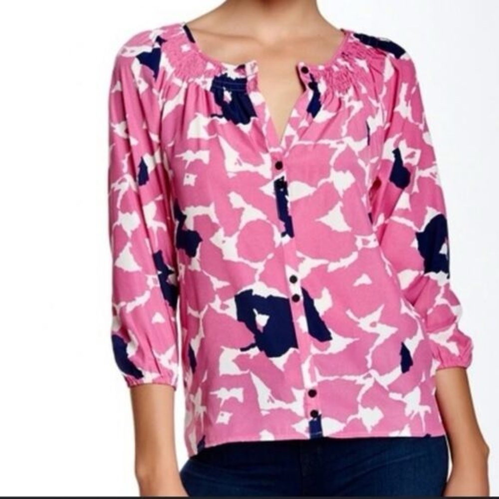 Anthropologie Yumi Kim Pink Blouse Size XS